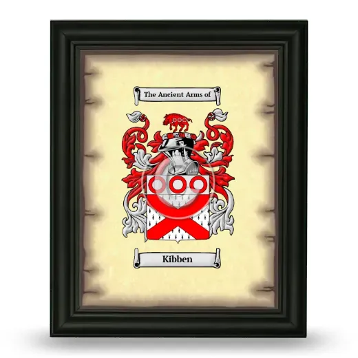 Kibben Coat of Arms Framed - Black