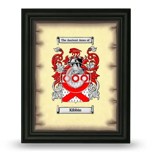 Kibbin Coat of Arms Framed - Black