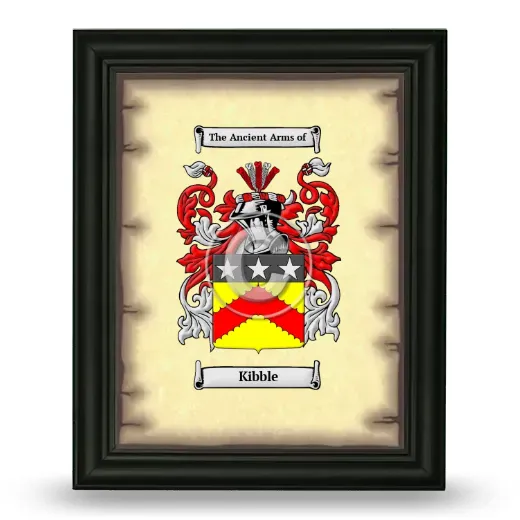 Kibble Coat of Arms Framed - Black