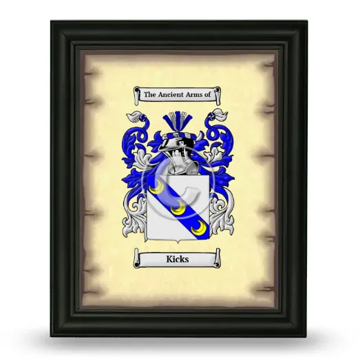 Kicks Coat of Arms Framed - Black