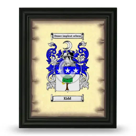 Kidd Coat of Arms Framed - Black