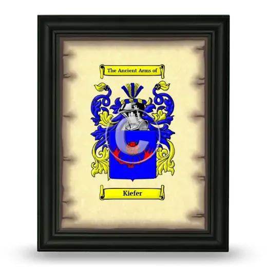 Kiefer Coat of Arms Framed - Black