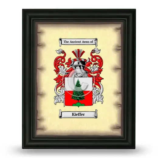 Kieffer Coat of Arms Framed - Black