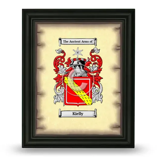 Kielly Coat of Arms Framed - Black