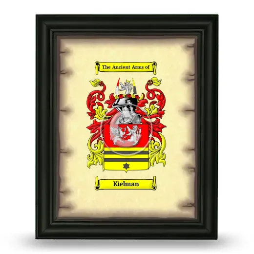 Kielman Coat of Arms Framed - Black
