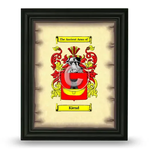 Kiend Coat of Arms Framed - Black