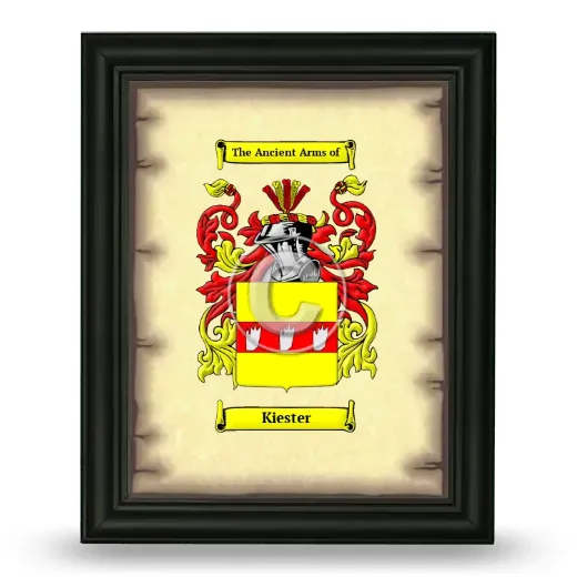 Kiester Coat of Arms Framed - Black