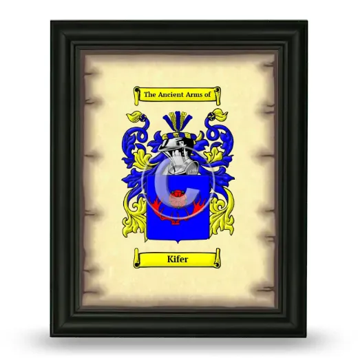 Kifer Coat of Arms Framed - Black
