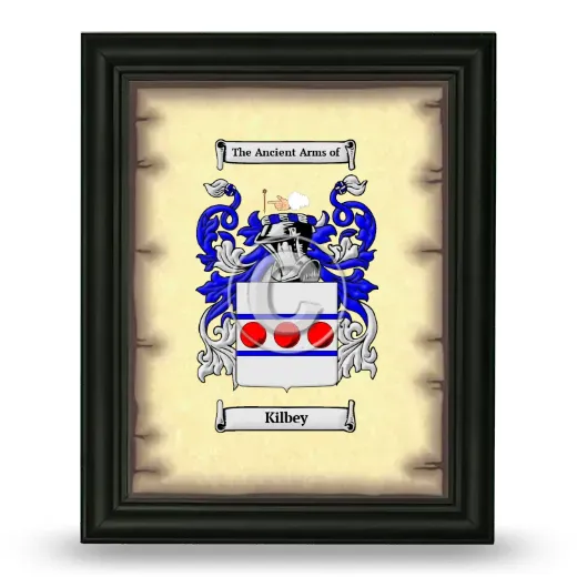 Kilbey Coat of Arms Framed - Black