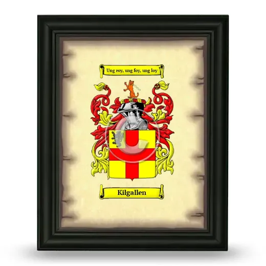 Kilgallen Coat of Arms Framed - Black