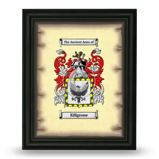 Kiligroue Coat of Arms Framed - Black