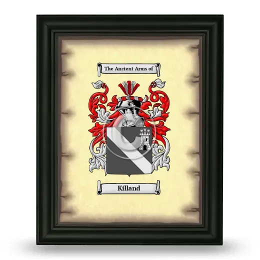 Killand Coat of Arms Framed - Black