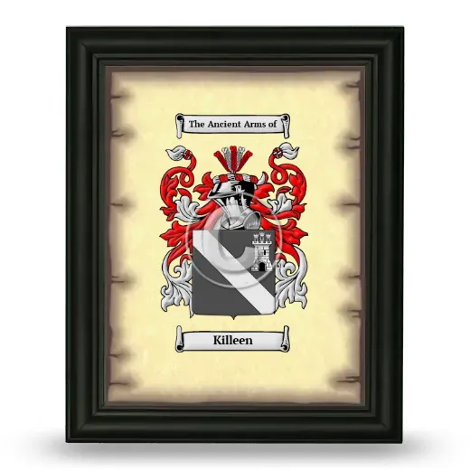 Killeen Coat of Arms Framed - Black