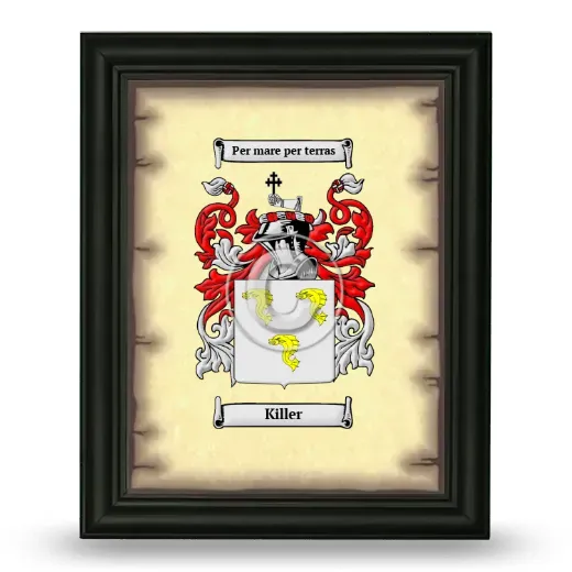 Killer Coat of Arms Framed - Black
