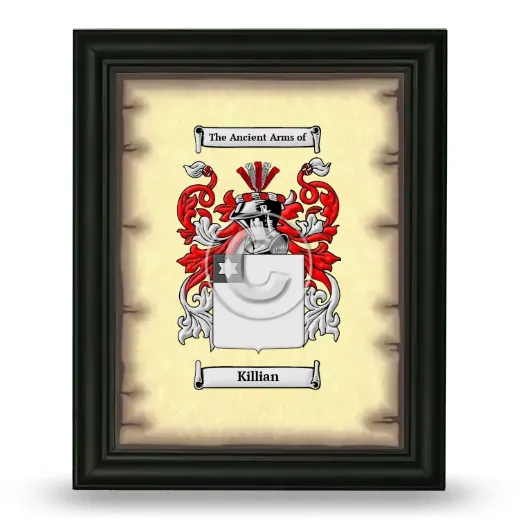 Killian Coat of Arms Framed - Black