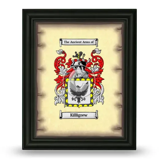 Killigrew Coat of Arms Framed - Black