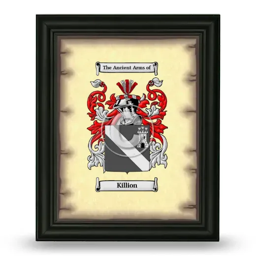 Killion Coat of Arms Framed - Black