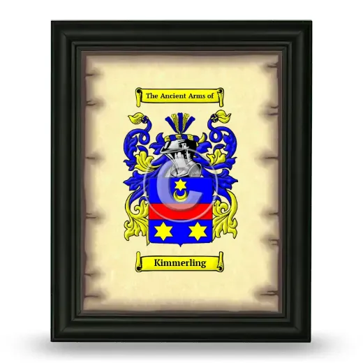 Kimmerling Coat of Arms Framed - Black