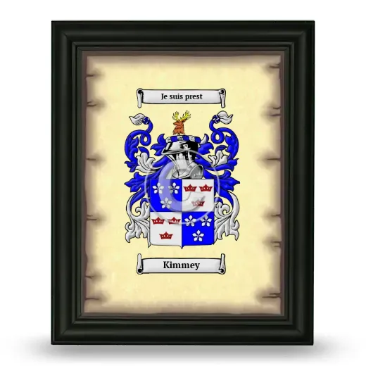 Kimmey Coat of Arms Framed - Black