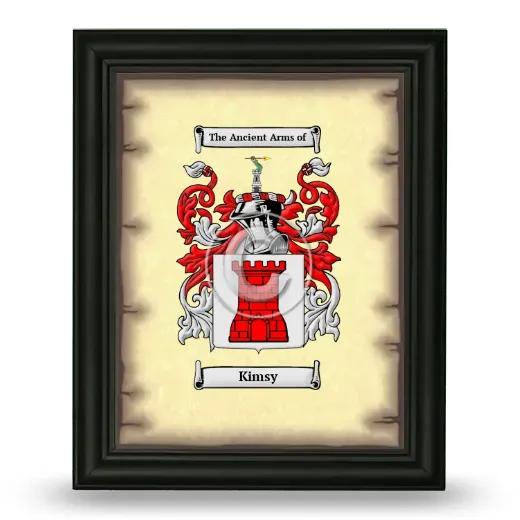 Kimsy Coat of Arms Framed - Black