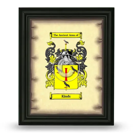 Kinds Coat of Arms Framed - Black