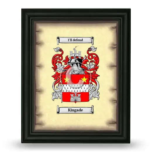 Kingade Coat of Arms Framed - Black