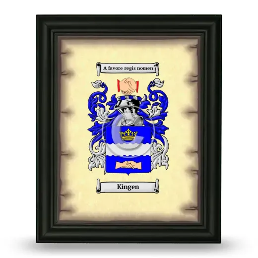 Kingen Coat of Arms Framed - Black