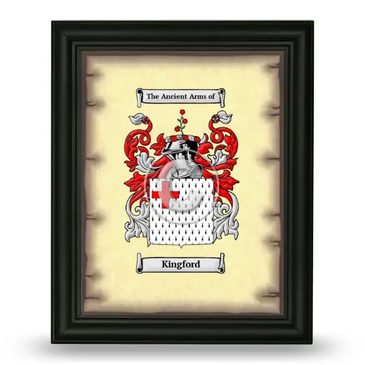 Kingford Coat of Arms Framed - Black