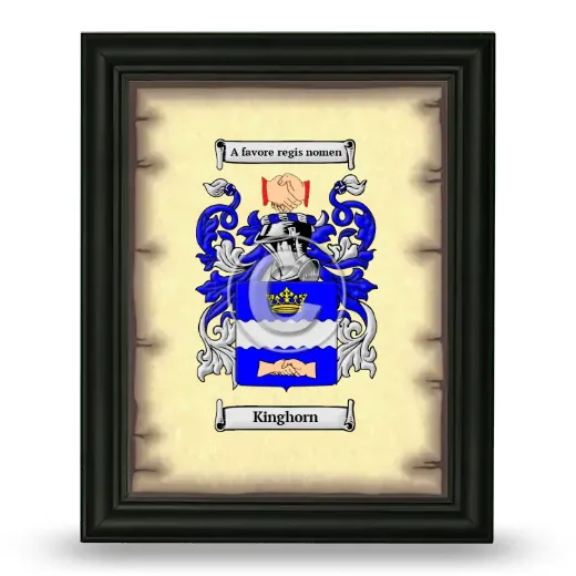 Kinghorn Coat of Arms Framed - Black