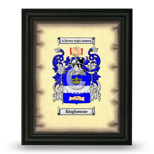 Kinghourne Coat of Arms Framed - Black