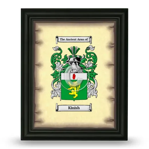 Kinish Coat of Arms Framed - Black