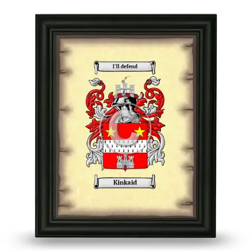 Kinkaid Coat of Arms Framed - Black