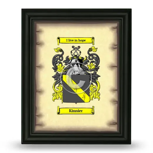 Kinnier Coat of Arms Framed - Black