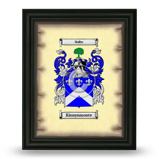 Kinnynmonte Coat of Arms Framed - Black