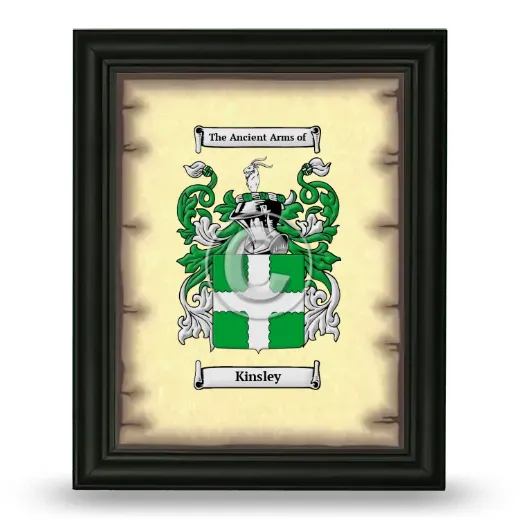 Kinsley Coat of Arms Framed - Black