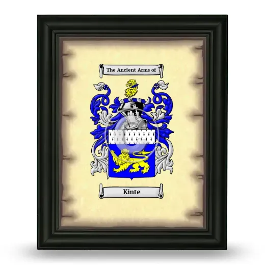 Kinte Coat of Arms Framed - Black