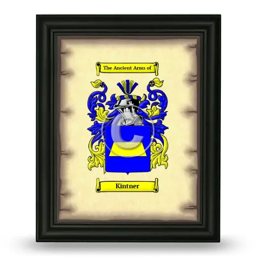 Kintner Coat of Arms Framed - Black