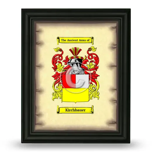 Kirchbauer Coat of Arms Framed - Black