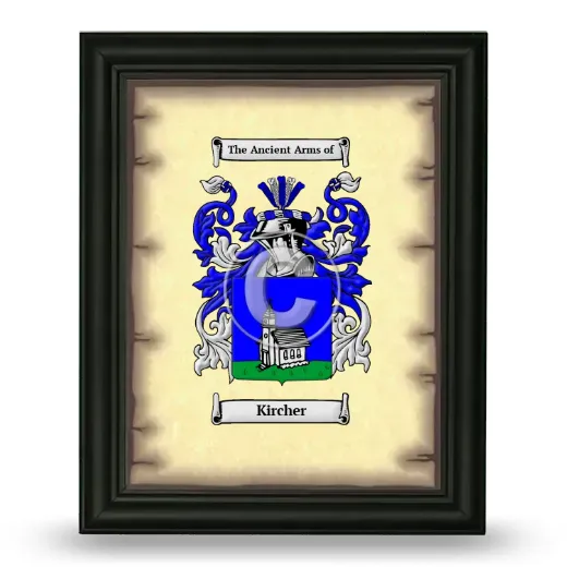 Kircher Coat of Arms Framed - Black