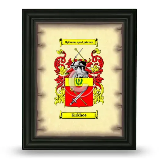 Kirkhoe Coat of Arms Framed - Black
