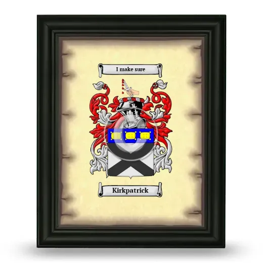 Kirkpatrick Coat of Arms Framed - Black