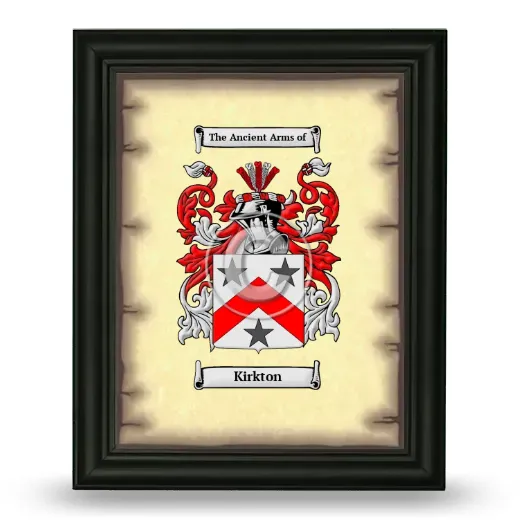 Kirkton Coat of Arms Framed - Black