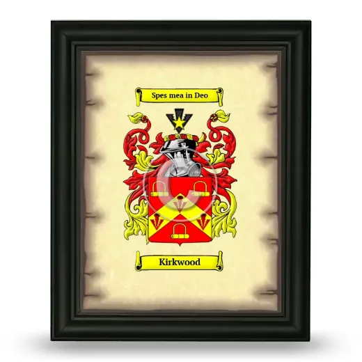 Kirkwood Coat of Arms Framed - Black