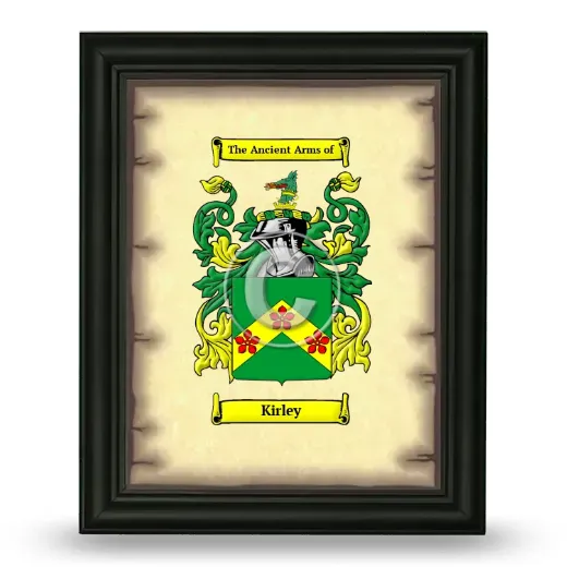 Kirley Coat of Arms Framed - Black