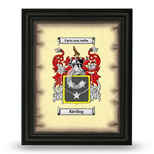 Kirtling Coat of Arms Framed - Black