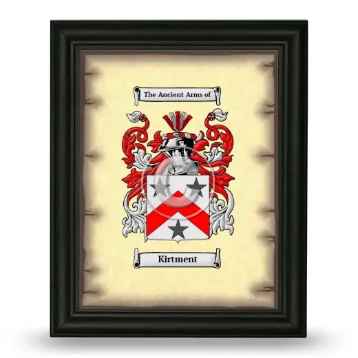 Kirtment Coat of Arms Framed - Black