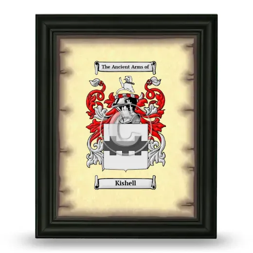 Kishell Coat of Arms Framed - Black