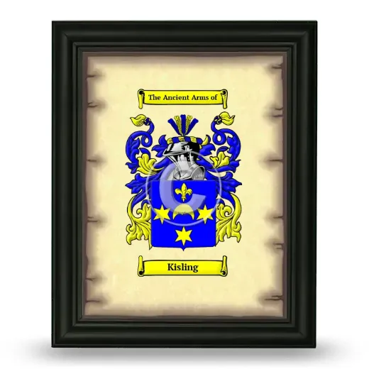 Kisling Coat of Arms Framed - Black