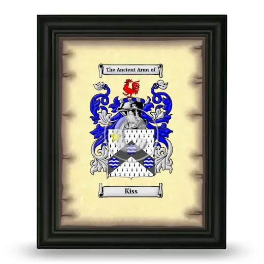 Kiss Coat of Arms Framed - Black