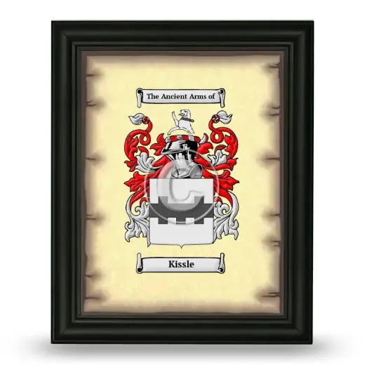 Kissle Coat of Arms Framed - Black